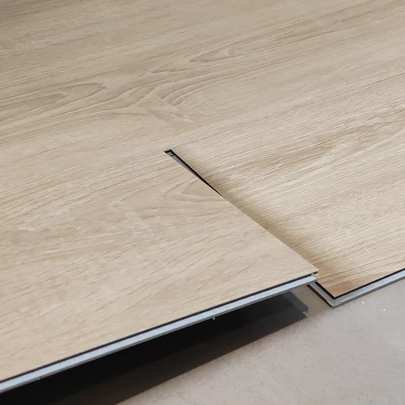 Light-color SPC flooring sample for easy maintenance