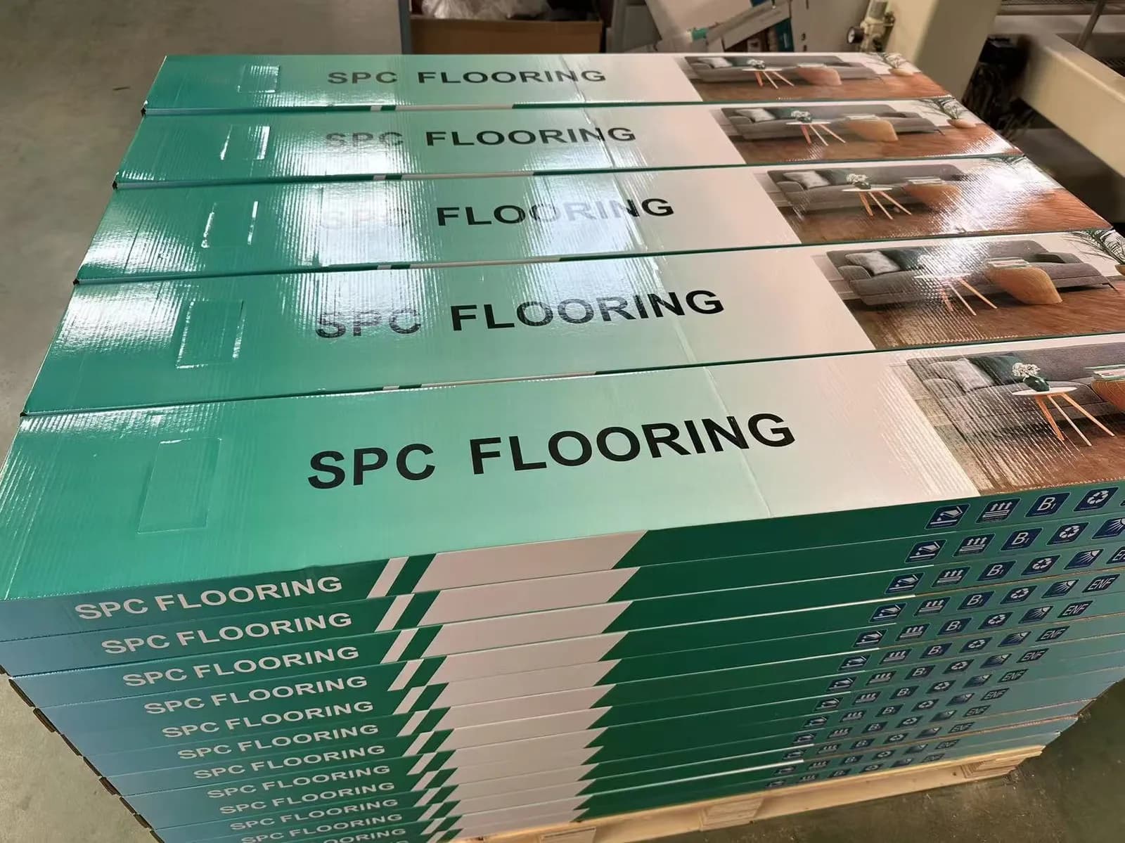 Real SPC flooring packaging material and product detail Real SPC flooring packaging material and product detail