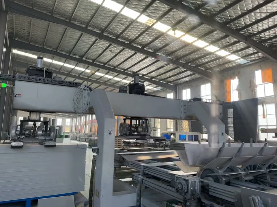 SPC flooring factory view from a local product video SPC flooring factory view from a local product video
