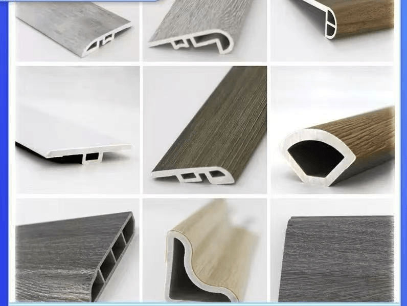 ملحقات SPC flooring and wall panel accessories display
