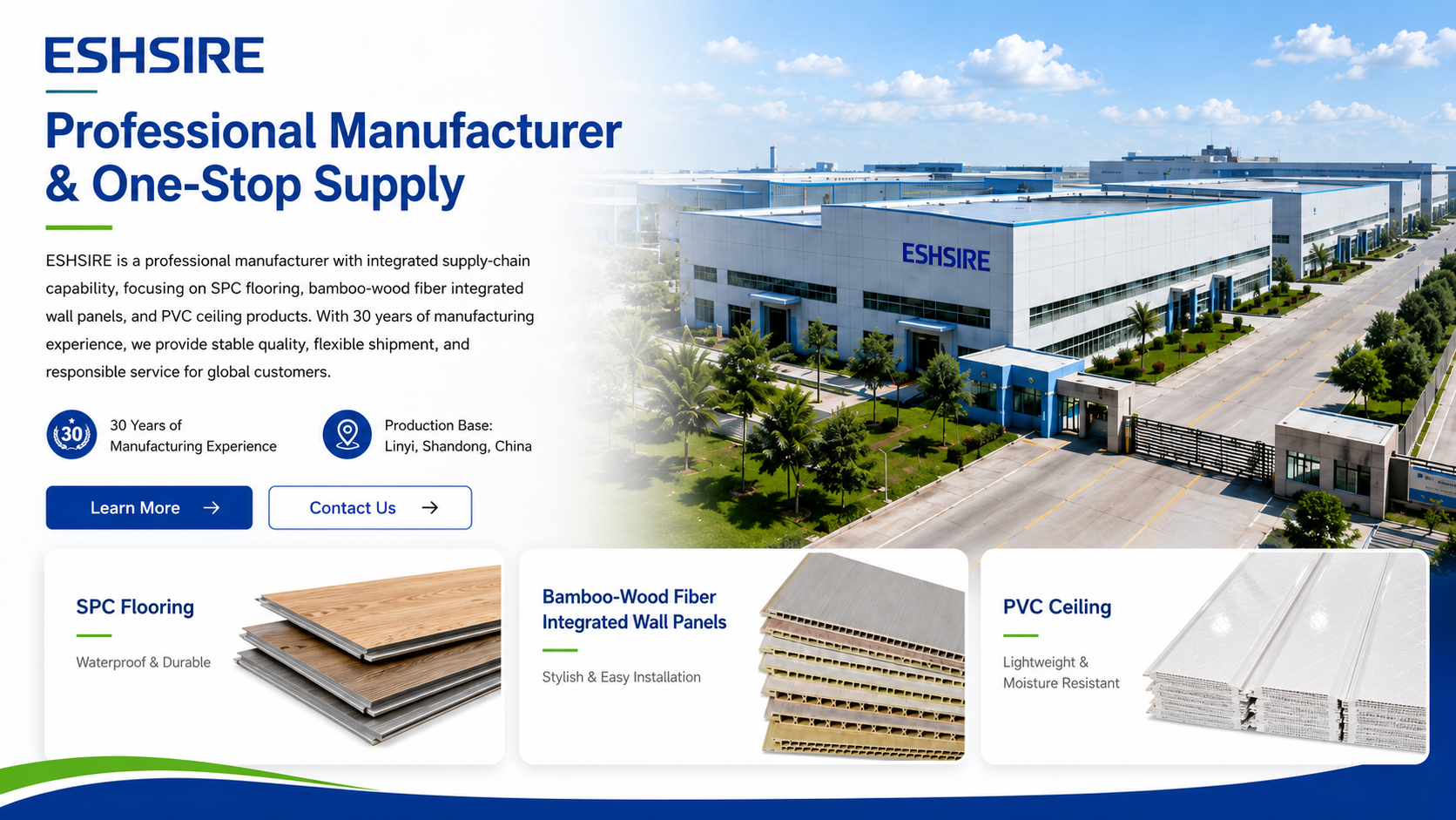 ESHSIRE professional manufacturer and production base in Linyi, Shandong